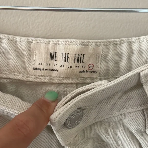 Free People Off White Jean Skirt - Picture 5 of 6